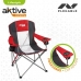 Chaise de camping pliante Aktive Gris foncé Rouge 56 x 98 x 59 cm (4 Unités)