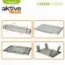 Mesa Plegable Aktive Plateado Aluminio 40 x 13 x 28,5 cm (4 Unidades)