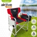 Cadeira Dobrável para Campismo Aktive Cinzento Vermelho 61 x 92 x 52 cm (2 Unidades)