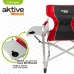 Cadeira Dobrável para Campismo Aktive Cinzento Vermelho 61 x 92 x 52 cm (2 Unidades)