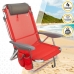 Складной стул с подголовником Aktive Menorca Красный 51 x 76 x 45 cm (2 штук)