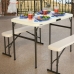 Összecsukható Asztal Lifetime Krémszín 106,5 x 73,5 x 61 cm Acél Műanyag
