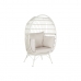 Садовое кресло DKD Home Decor Белый Металл синтетический ротанг 99 x 71 x 147 cm