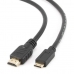 Καλώδιο HDMI σε Mini HDMI GEMBIRD 4K Ultra HD Μαύρο