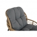 Tafelset met 2 fauteuils DKD Home Decor Grijs Metaal Kristal Synthetische rotan 55 x 55 x 47 cm