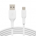 Универсальный кабель USB-MicroUSB Belkin CAB005BT1MWH 1 m Белый