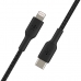 Kabel USB-C u Lightning Belkin CAA004BT1MBK 1 m Crna
