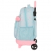Училищна чанта с колелца Moos Garden цвят тюркоаз 33 X 45 X 22 cm