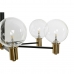 Loftslampe DKD Home Decor 83 x 83 x 128 cm Krystal Sort Gylden Metal 9 W