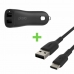 Univerzální USB nabíječka do auta + kabel USB C Belkin Playa