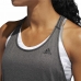 Women's Sleeveless T-shirt Adidas 3 Stripes Tank Dark grey