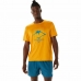 Heren-T-Shirt met Korte Mouwen Asics Fujitrail Logo Oranje