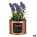 Dekorationspflanze Lavendel Dose Lila Metall Kupfer grün Kunststoff 10 x 18 x 10 cm (6 Stück)