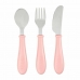 Pieces of Cutlery Béaba Pink Stainless steel 3 Pieces