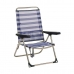 Cadeira de Campismo Acolchoada Alco Marinheiro Azul Marinho Branco Alumínio