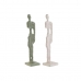Dekorativ Figur DKD Home Decor Hvit Grønn 9 x 9 x 40 cm (2 enheter)