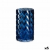 Βάζο Ξυλόγλυπτο Σπάικ Μπλε Κρυστάλλινο 11,3 x 19,5 x 11,3 cm (x6)