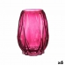 Vase Engraving Rhombus Pink Crystal 13,5 x 19 x 13,5 cm (6 Units)