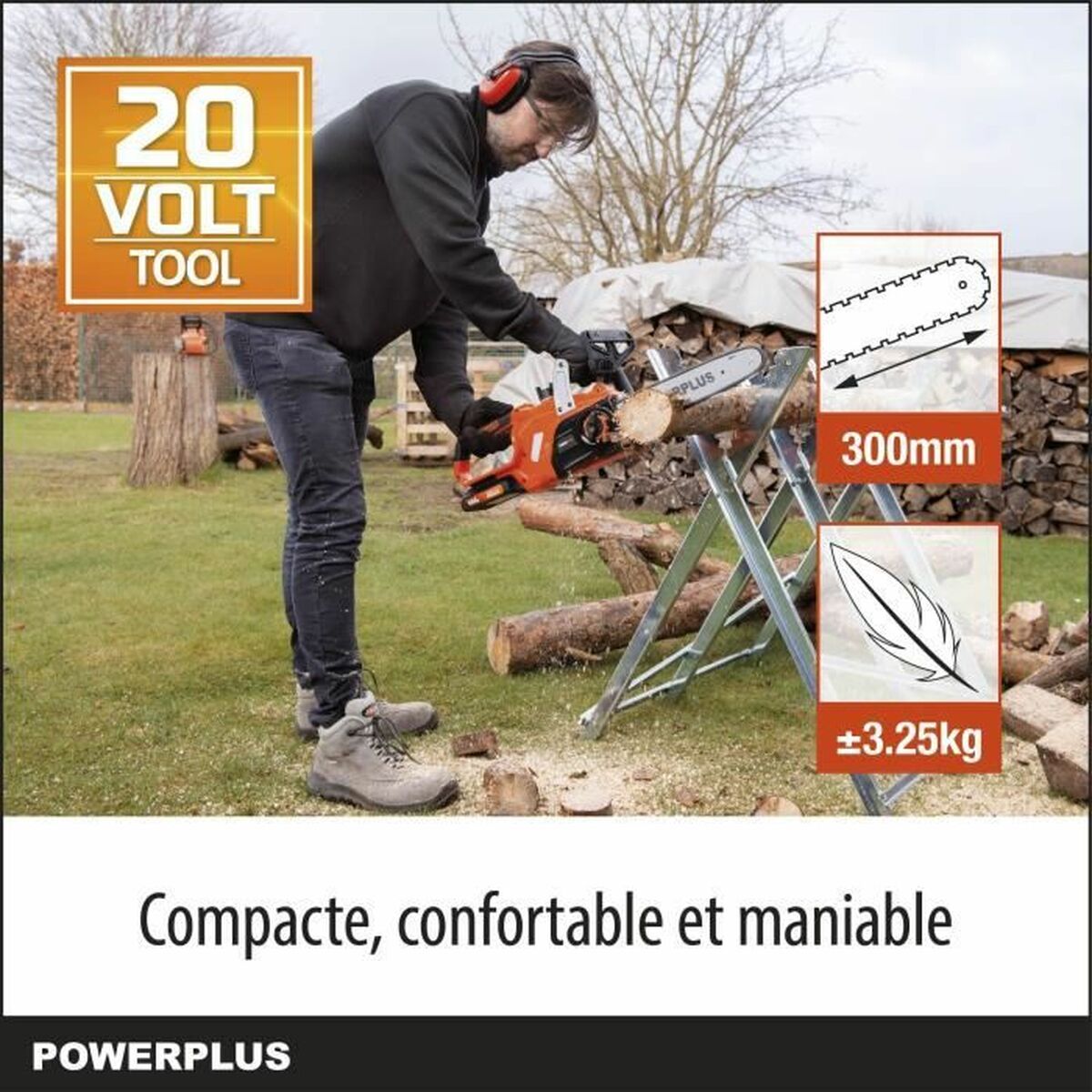 Batterimotorsag Powerplus 30 cm