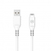 USB til Lightning-kabel Celly Hvid 1 m