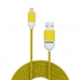 Cabo USB para Lightning Pantone PT-LCS001-5Y Amarelo 1,5 m