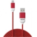 Cabo USB para Lightning Pantone 1,5 m Vermelho