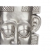 Dekorativ figur Indianer mand Sølvfarvet 17,5 x 36 x 10,5 cm (4 enheder)