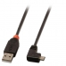 USB 2.0 A till Micro USB B Kabel LINDY 31976 1 m Svart
