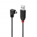USB 2.0 A - Mini USB B kabelis LINDY 31971 1 m Juoda