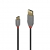 USB A - USB C kabelis LINDY 36887 Juoda 2 m
