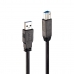 Кабель USB A — USB B LINDY 43098 10 m Чёрный