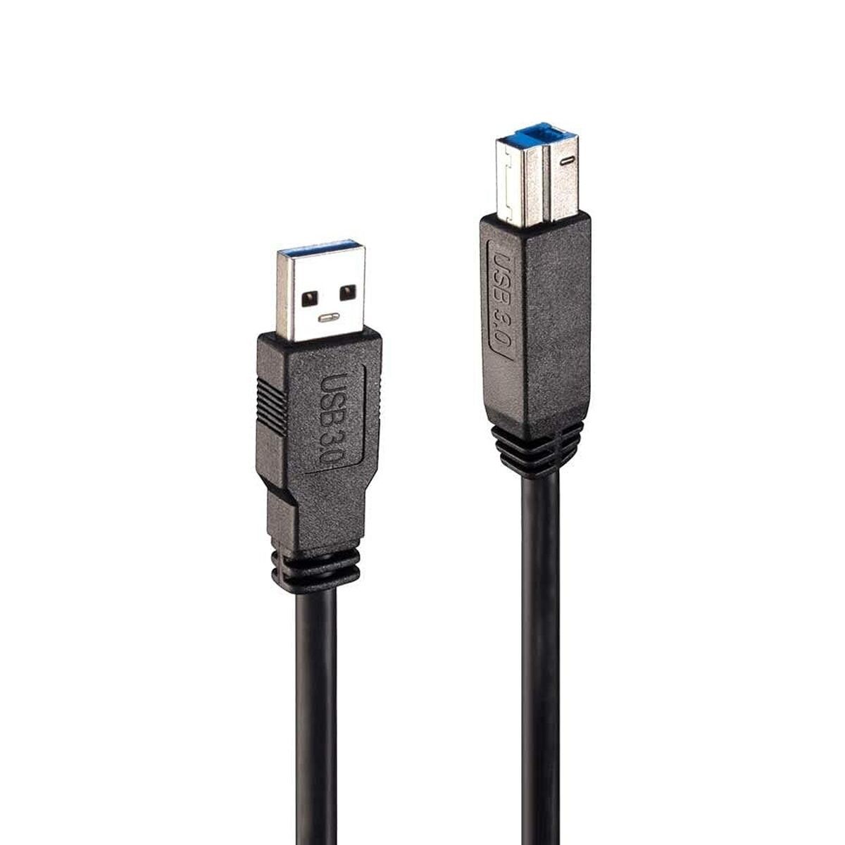 USB A til USB B-kabel LINDY Sort 10 m