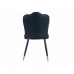 Кресло оболочка Синий Чёрный Позолоченный Сталь 53 x 58 x 67 cm (2 штук)