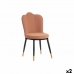 Кресло оболочка Чёрный Розовый Позолоченный Сталь 53 x 58 x 67 cm (2 штук)