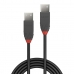 Kabel Micro USB LINDY 36693 2 m Schwarz Grau Bunt