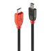 Кабель Micro USB LINDY 31717 50 cm Красный/Черный