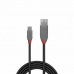 USB-kabel LINDY 36734 Zwart 3 m (1 Stuks)