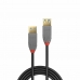 USB-kabel LINDY 36760 50 cm Zwart