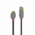 USB Cable LINDY 36765 Черен 50 cm (1 броя)