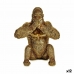 Dekorativní postava Gorila Yoga Zlatá 11 x 18 x 16,2 cm (12 kusů)