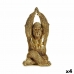 Figurine Décorative Yoga Gorille Doré 17 x 36 x 19,5 cm (4 Unités)