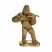 Deko-Figur Gorilla Violine Gold 16 x 40 x 30 cm (3 Stück)
