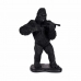 Statua Decorativa Gorilla Violino Nero 17 x 41 x 30 cm (3 Unità)