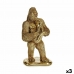 Decoratieve figuren Gorilla Saxofoon Gouden 18,5 x 38,8 x 22 cm (3 Stuks)