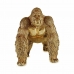 Figura Decorativa Gorila Dourado 20 x 27,5 x 34 cm (2 Unidades)