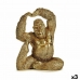 Dekorativní postava Yoga Gorila Zlatá 14 x 30 x 25,5 cm (3 kusů)