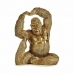 Decoratieve figuren Yoga Gorilla Gouden 14 x 30 x 25,5 cm (3 Stuks)