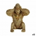 Dekorativ figur Gorilla Gylden 10 x 18 x 17 cm (12 enheder)