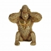 Dekorativ figur Gorilla Gylden 10 x 18 x 17 cm (12 enheder)