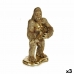 Figura Decorativa Gorila Guitarra Dourado 16 x 39 x 27 cm (3 Unidades)